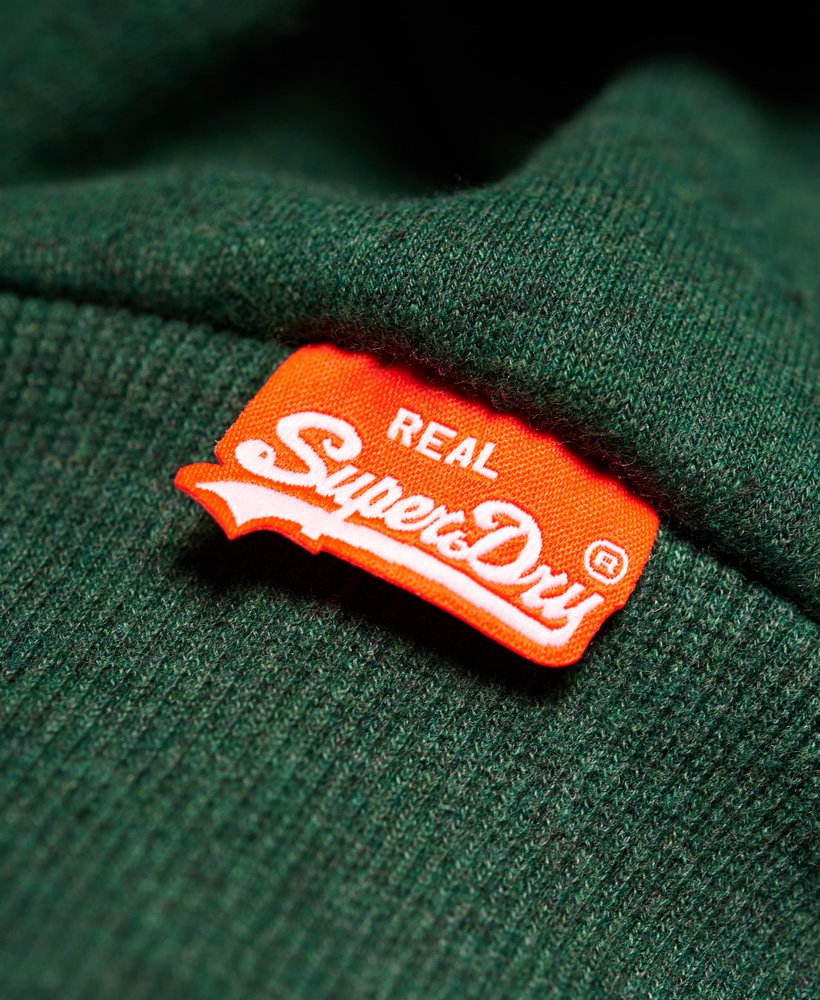 Mens - Orange Label Zip Hoodie in Bright Mid West Green Grit | Superdry