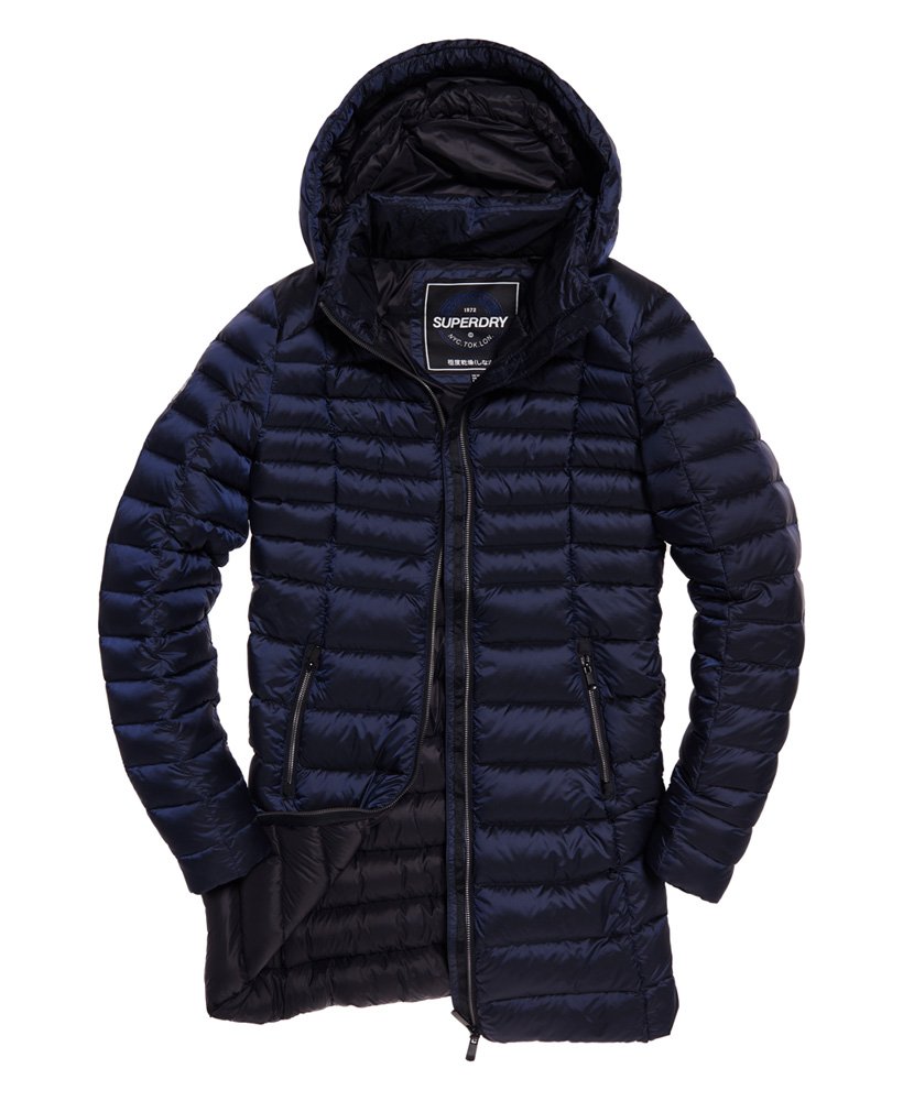 Womens - Blisse Down Parka Jacket in Luxe Navy | Superdry UK