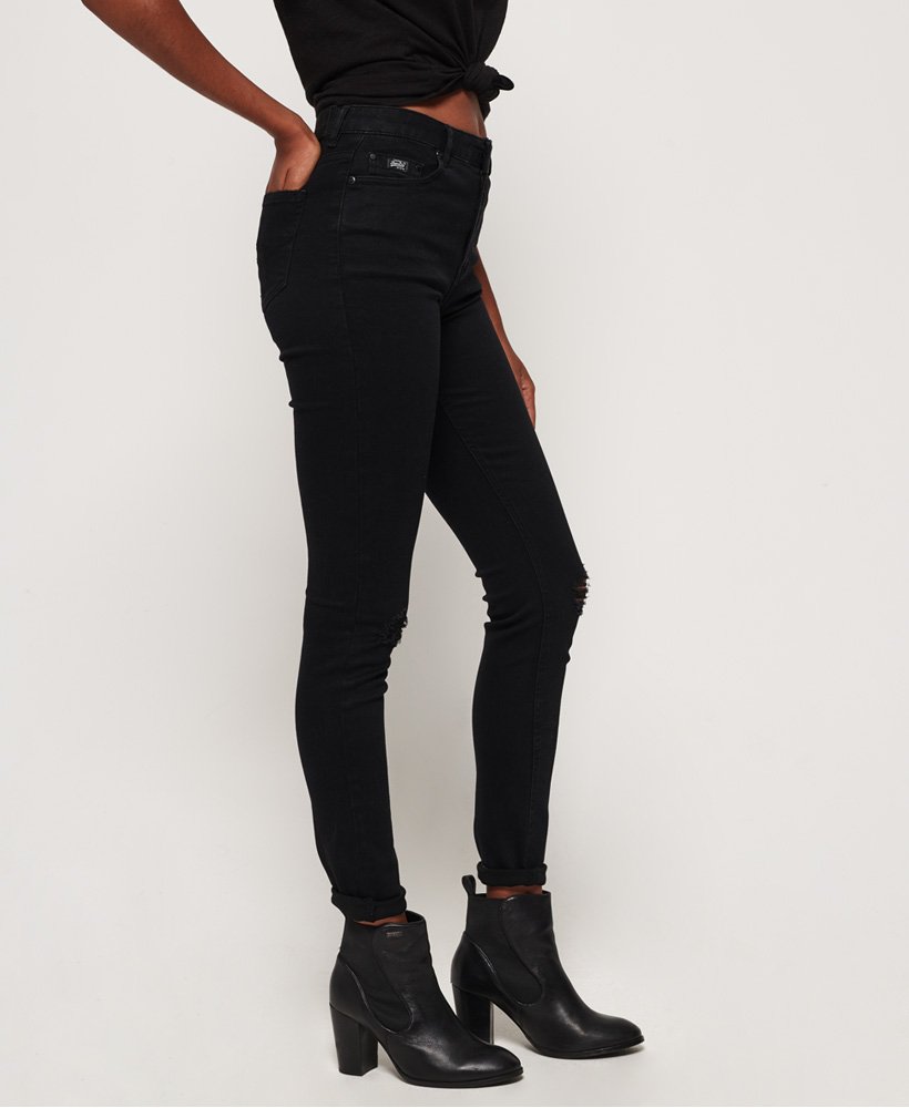 Womens - Sophia High Waist Skinny Jeans in Black | Superdry