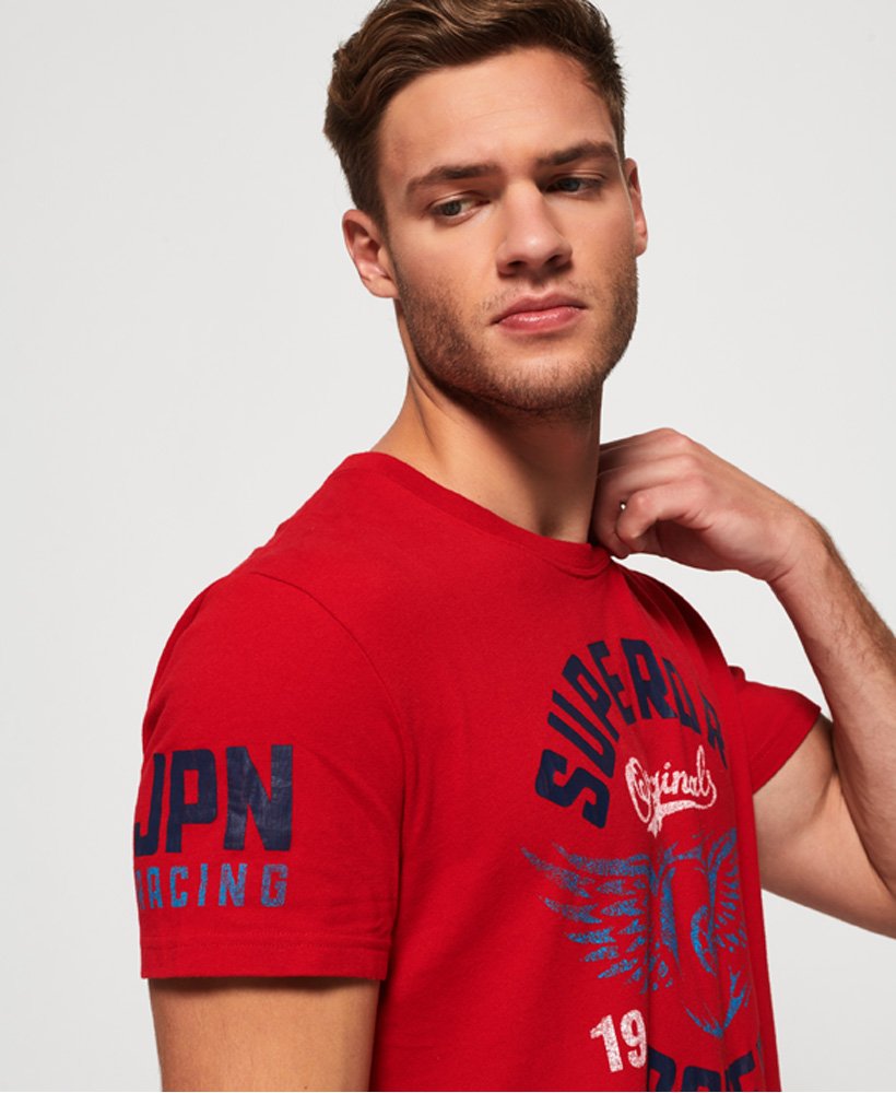 Mens - Power Heritage Classic T-Shirt in Red | Superdry