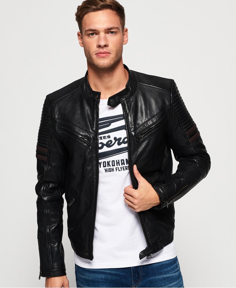 Men's SD Endurance Indy Circuit Leather in Black | Superdry US