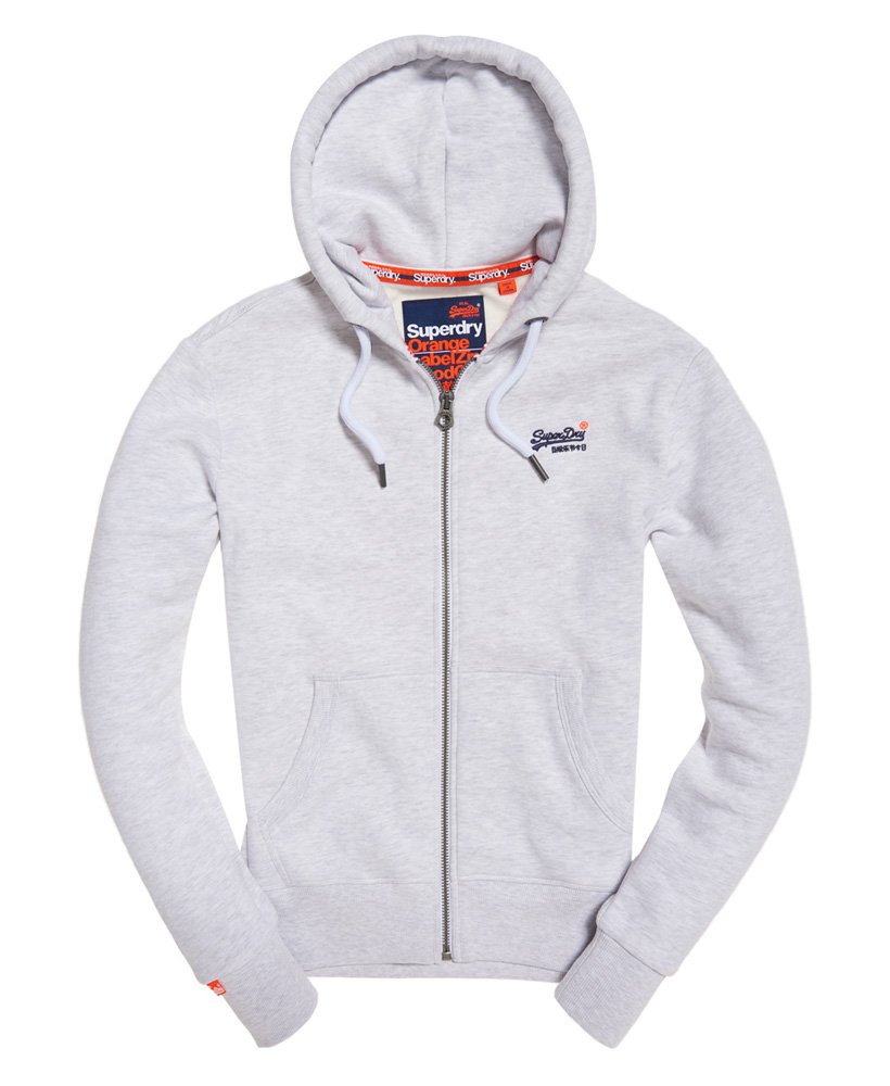 Neuer Damen Superdry Kapuzenjacke aus der Orange Label Kollektion Ice Meliert