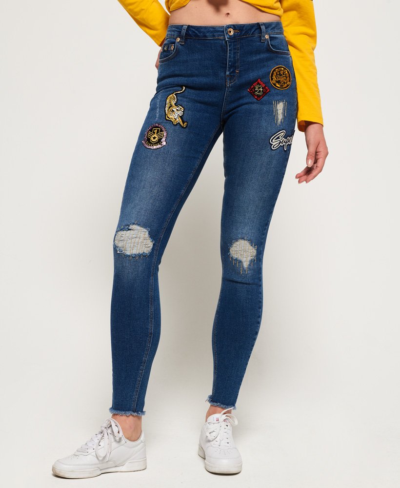 Women's Sophia High Waist Skinny Jeans in Blue | Superdry CA-EN