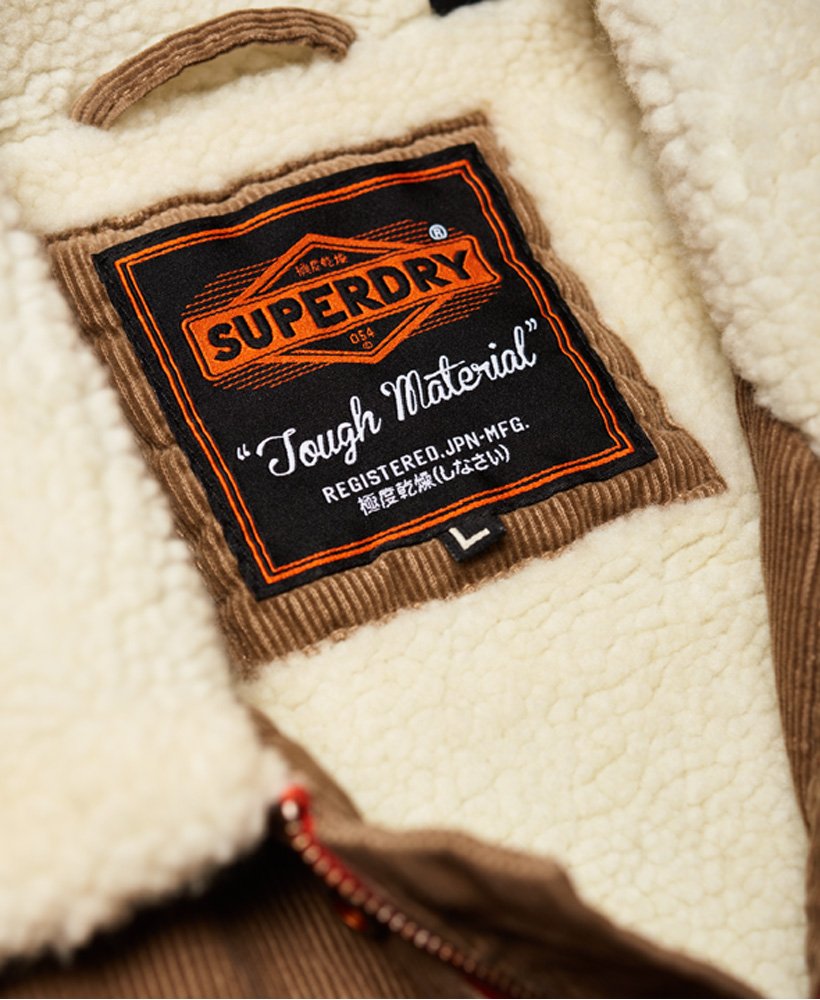 Men's - Hacienda Chore Coat in Tan Cord | Superdry UK