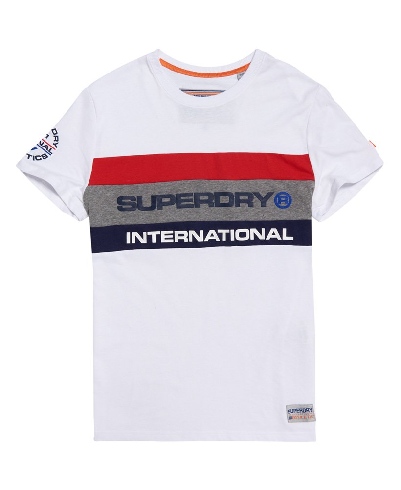 SUPERDRY TROPHY COLOR BLOCK CLASSIC T-SHIRTS HERRENKLEIDUNG BLAU T-SHIRTS 
