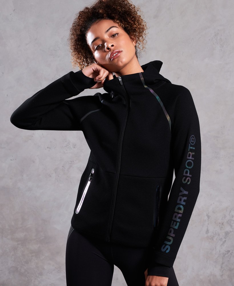 Superdry Sport Core Gym Zip Hoodie - Women's Womens Hoodies-and-sweatshirts