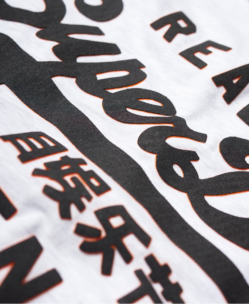 Mens - Vintage Logo Raglan Long Sleeve T-Shirt in Light Grey | Superdry UK