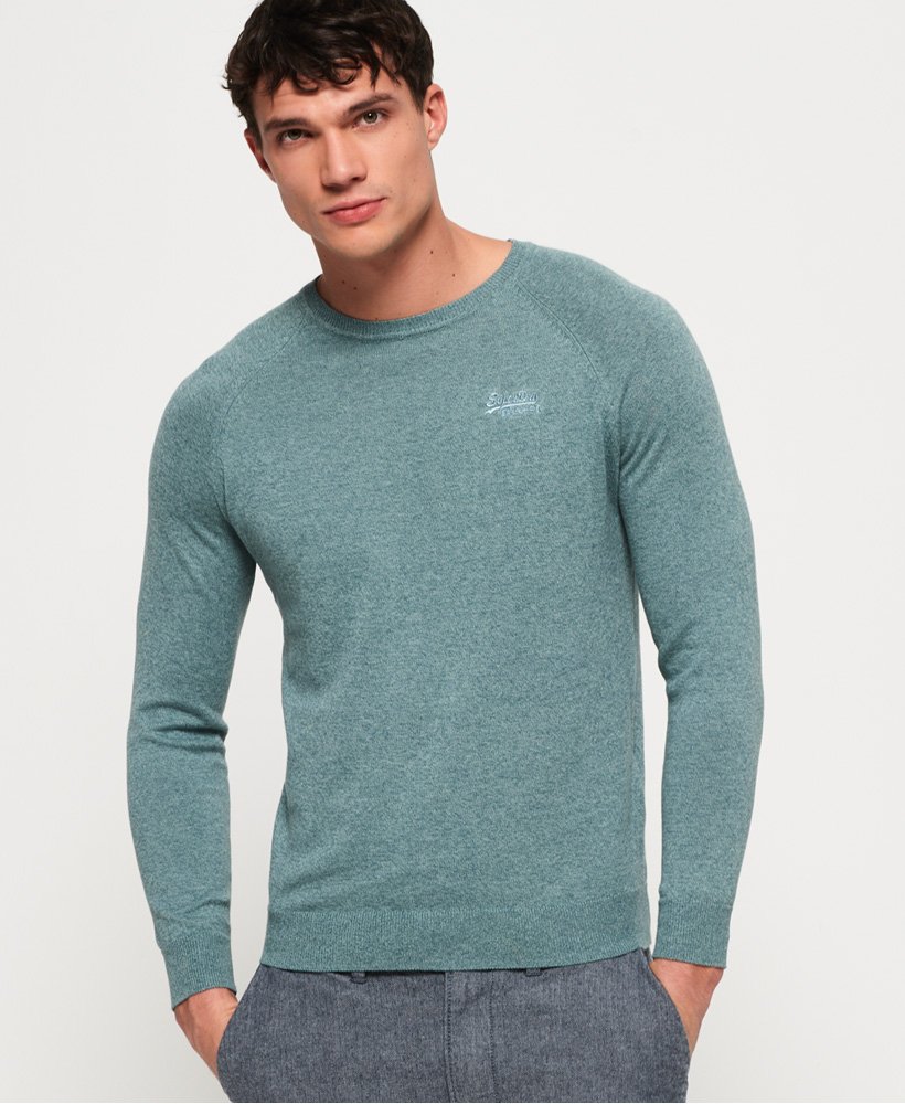 superdry orange label cotton crew jumper