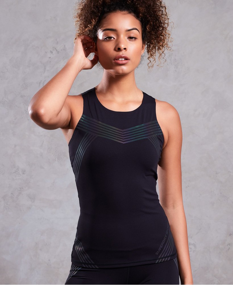 Women’s - Performance Vest in Black | Superdry UK