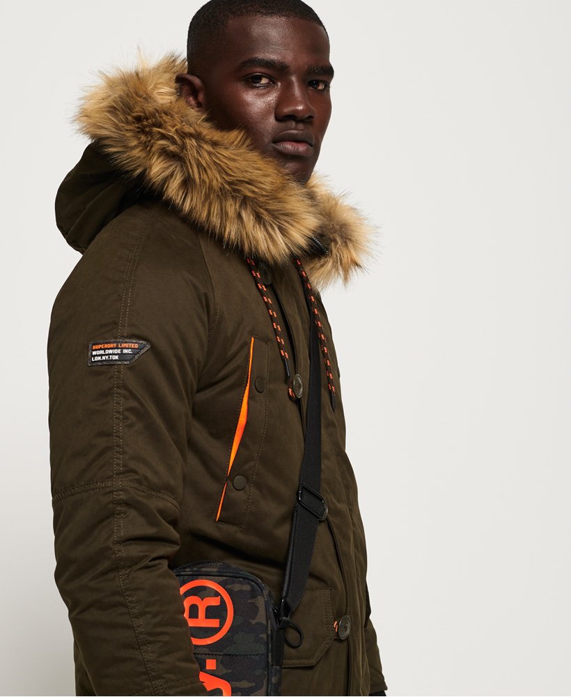 Parka superdry kaki homme hot sale