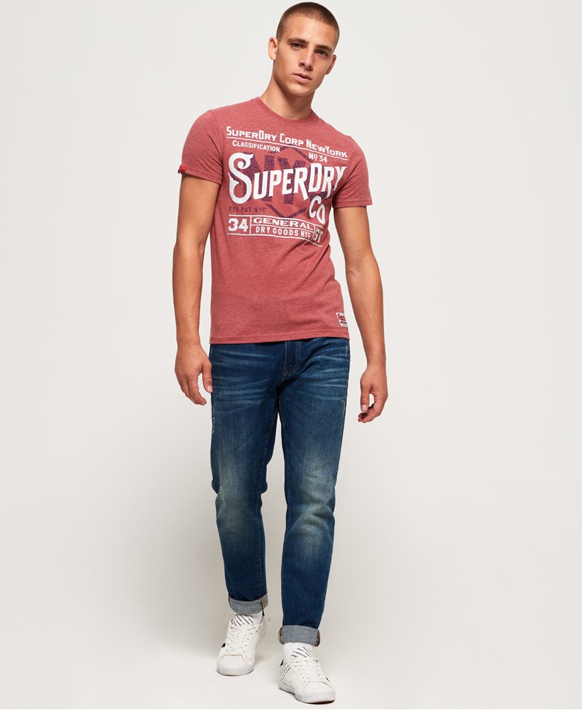Mens - 34th Street Flagship T-Shirt in Red | Superdry UK