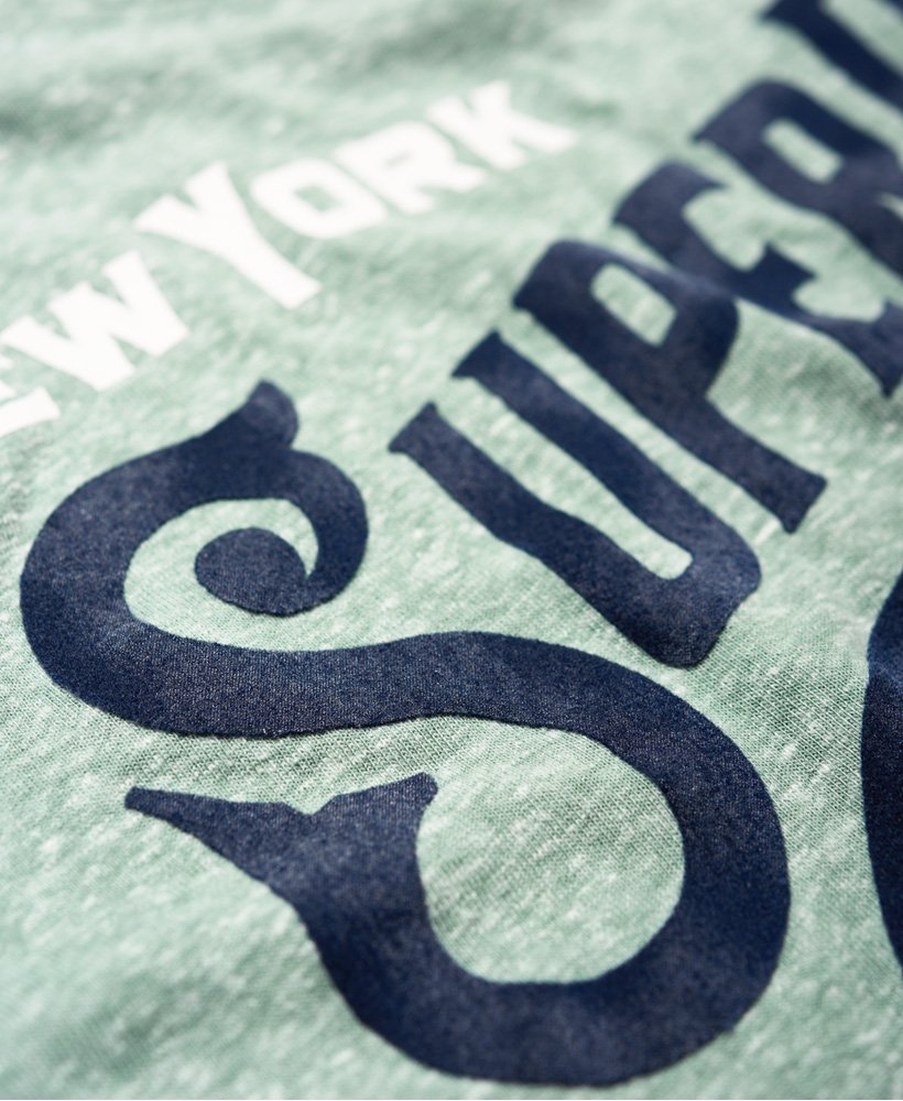 Men's 34th Street Long Sleeve t-Shirt in Winter Pine Grit | Superdry US
