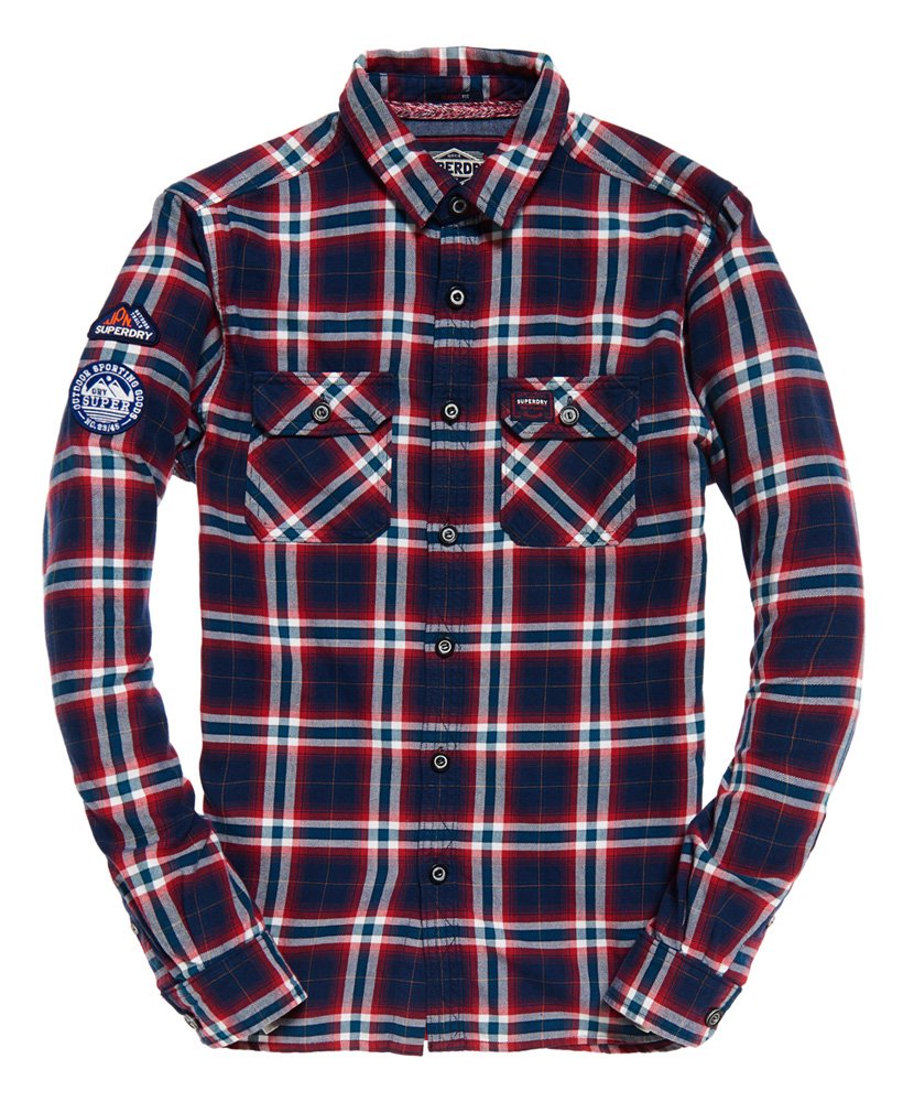 Men's - Lumberjack Lite Shirt in Burgundy Horizon Check | Superdry UK