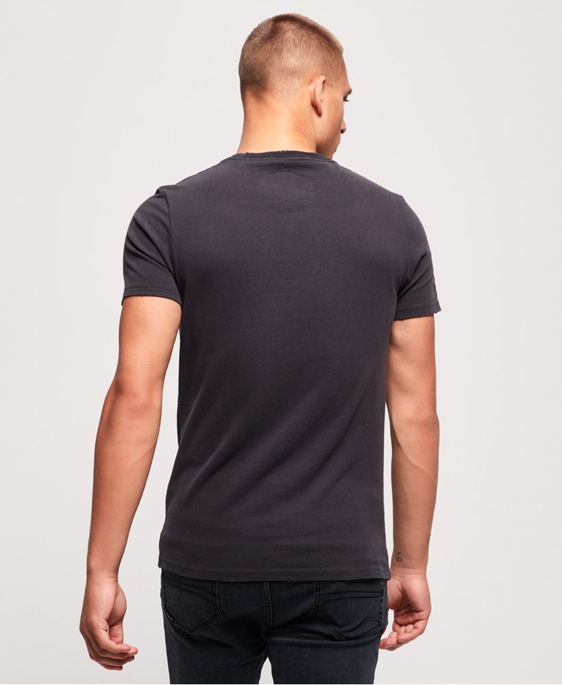 Mens - Custom 1334 T-Shirt in Biker Black | Superdry UK