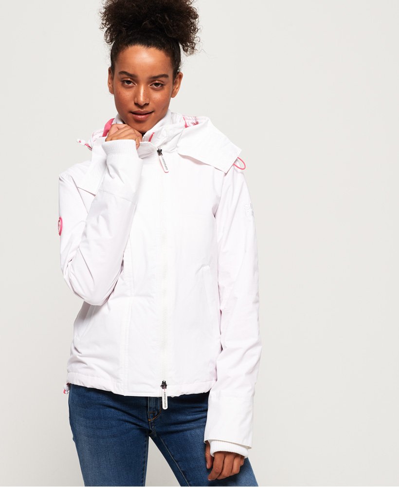 white windcheater jacket