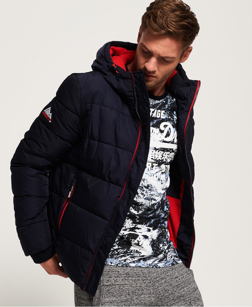 Details about   Superdry Mens Puffer Sports Jacket Black Blue Quilted Windcheater 
