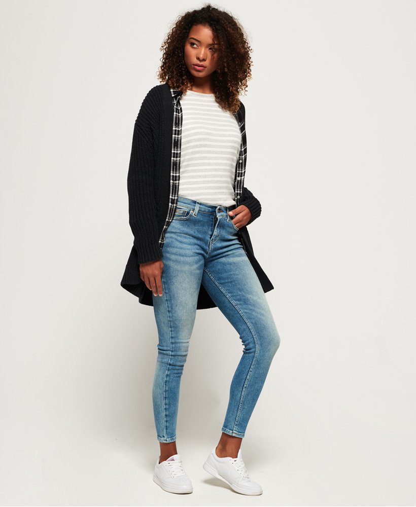 Superdry Super hecha a mano mediados Rise Skinny Jeans