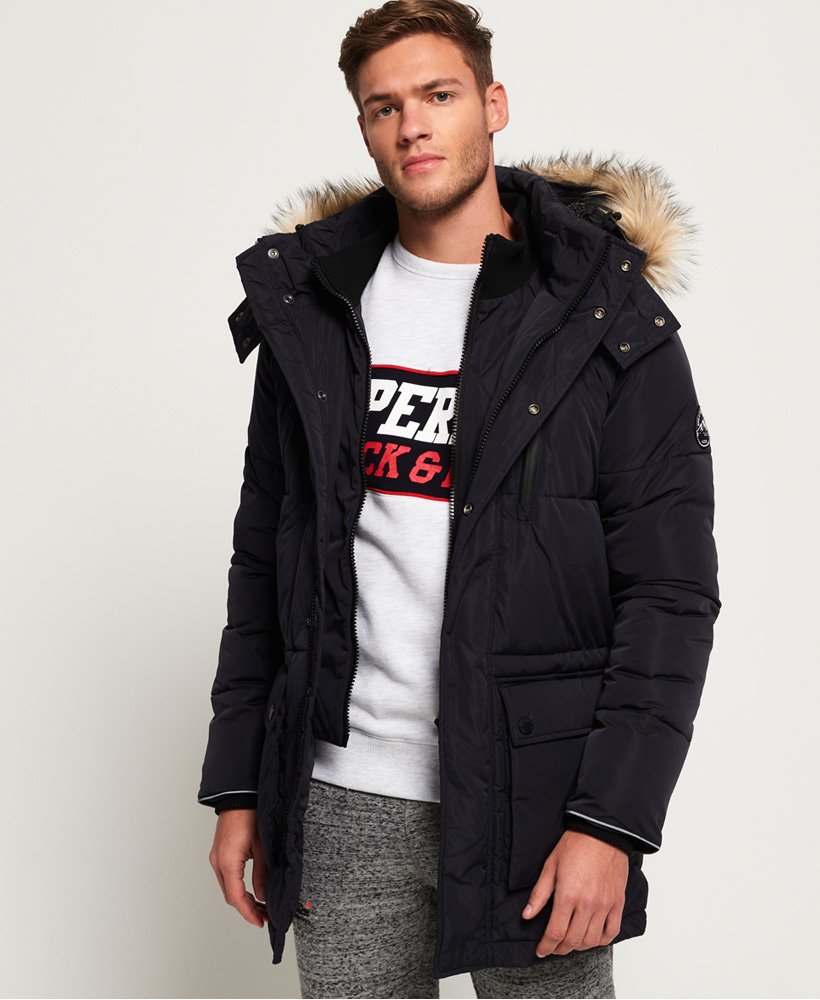 Men's - SD Expedition Parka Jacket in Navy | Superdry UK