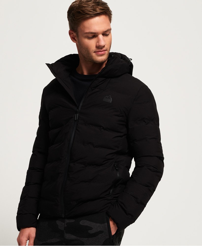 Men s Echo Quilt Puffer Jacket in Black Superdry UK