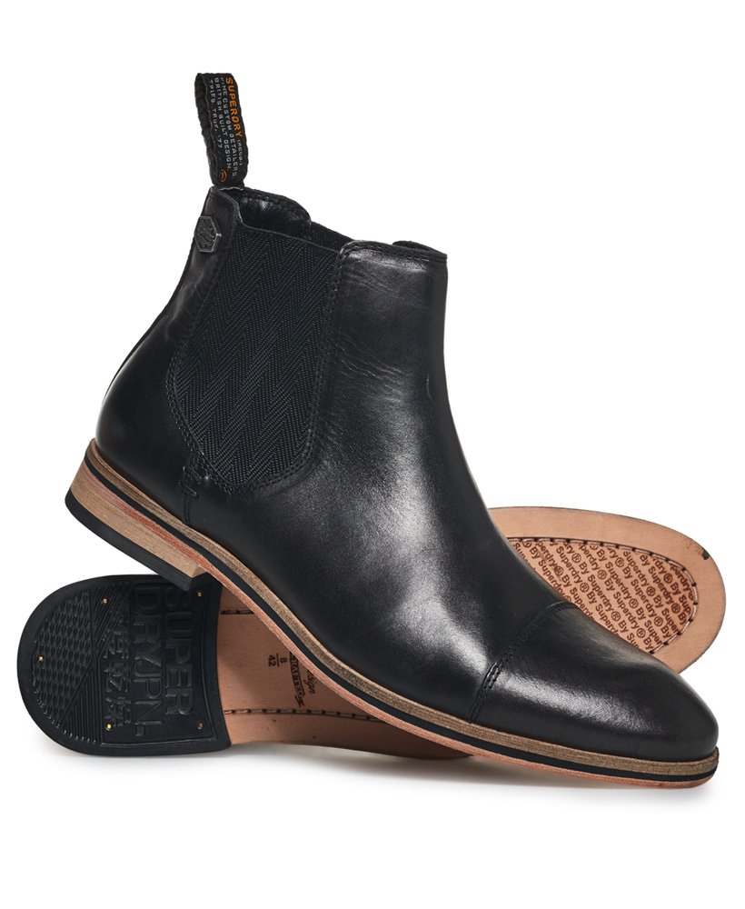Meteora Chelsea Boots in Black Leather 