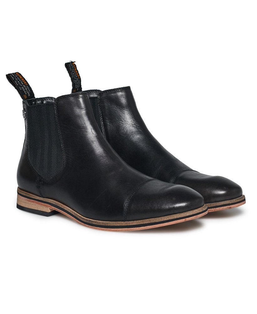 Mens - Meteora Chelsea Boots in Black Leather | Superdry