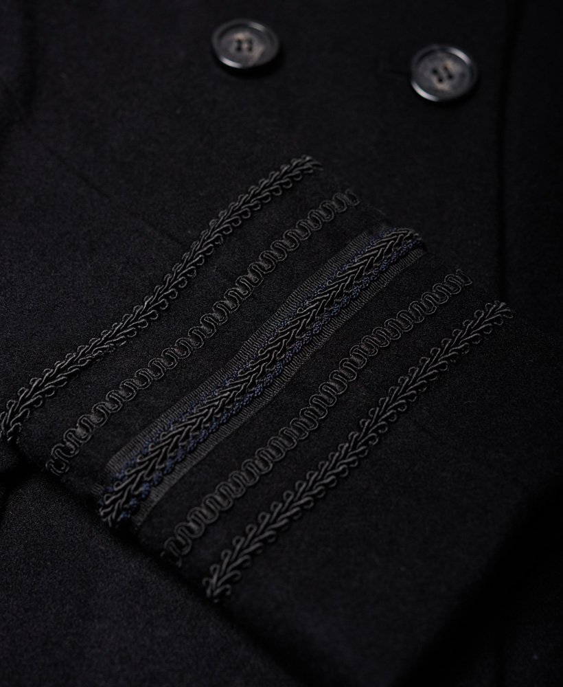 Womens - New Army Longline Wool Coat in Black | Superdry UK