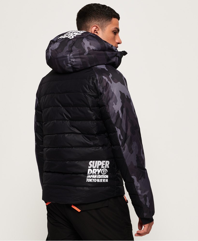 Men's Japan Edition Snow Down Jacket in Black Camo