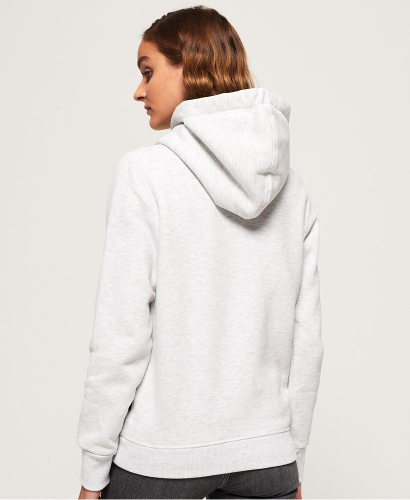 Womens - Shirt Shop Sequin Hoodie in Light Grey | Superdry