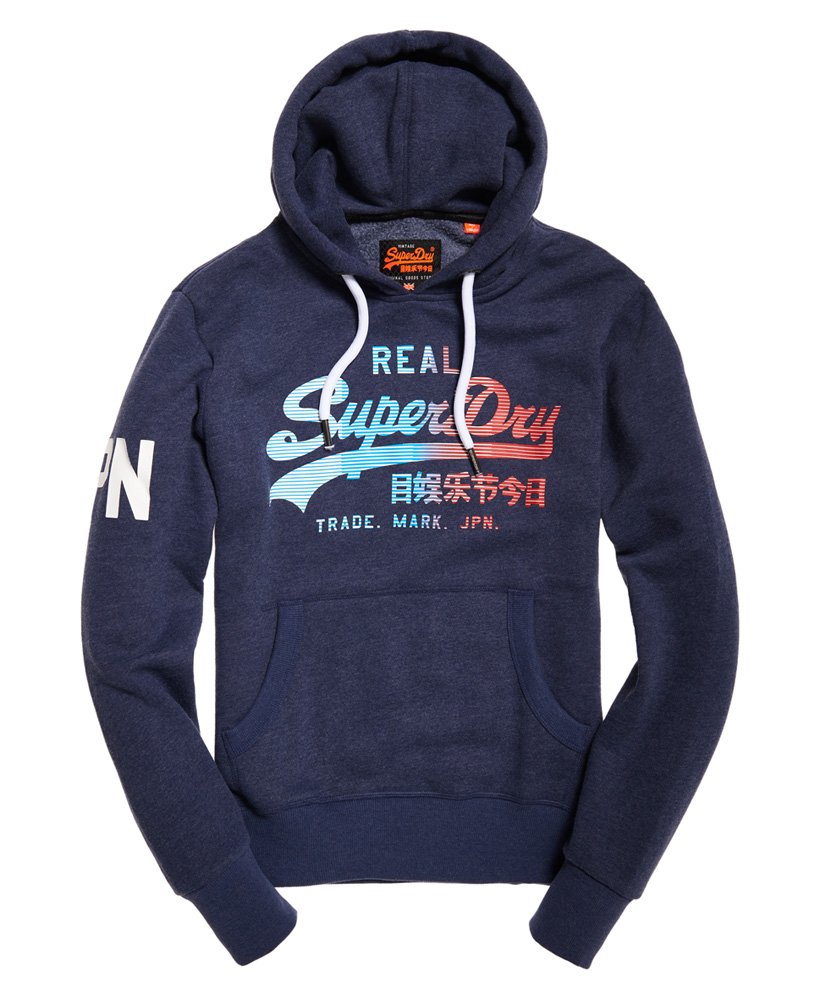 Mens - Vintage 1st Hoodie in Princedom Blue Marl | Superdry