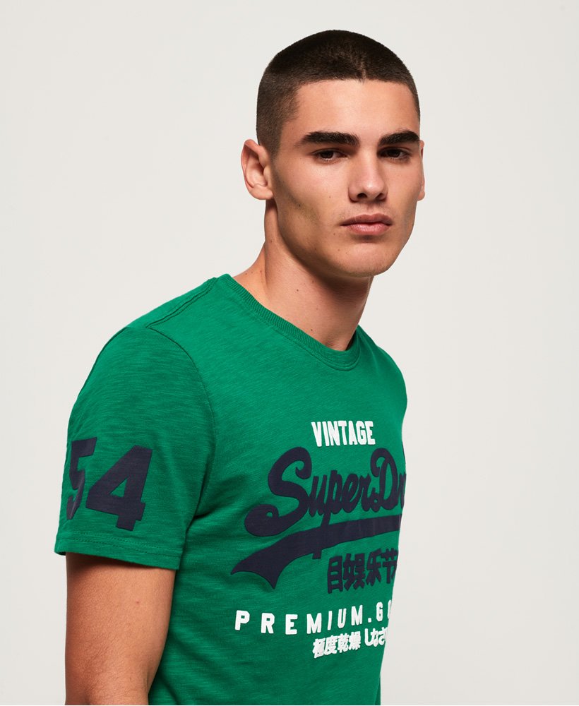 Mens - Premium Goods Duo T-Shirt in Frontier Green | Superdry UK