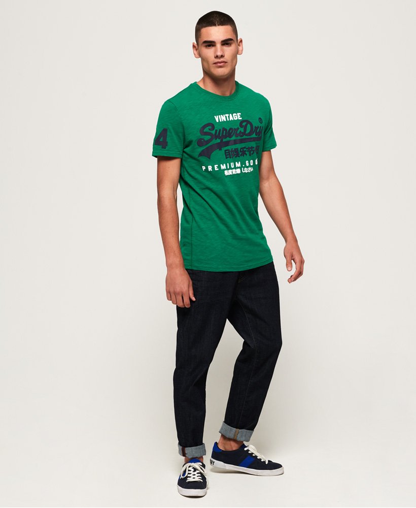 Hombre – Camiseta Premium Goods Duo en Naranja Frontera Superdry ES