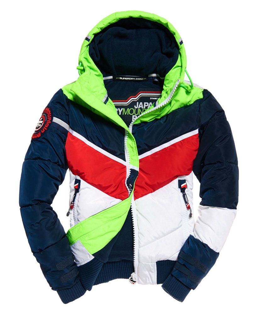 Men's - Mountain Range Puffer Jacket in Green/red/blue/off White ...