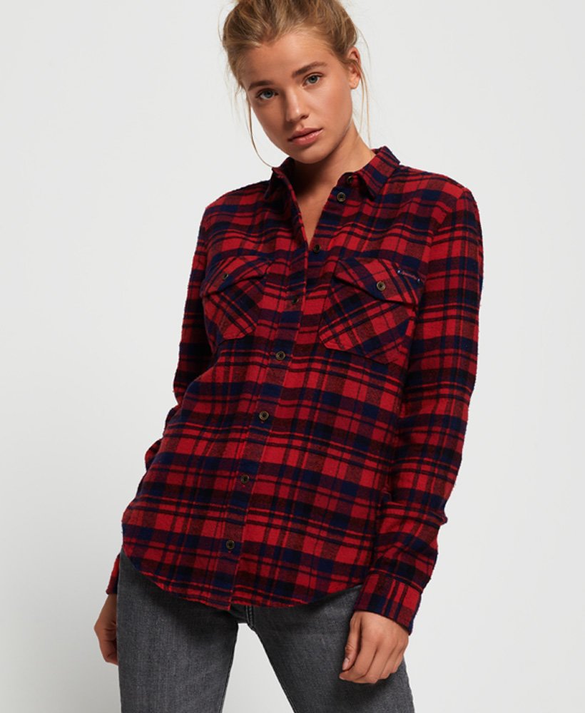 Dames Geruite blouse Rood | Superdry BE-NL