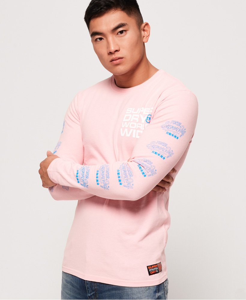 Buy > pink long sleeve t shirt mens > in stock