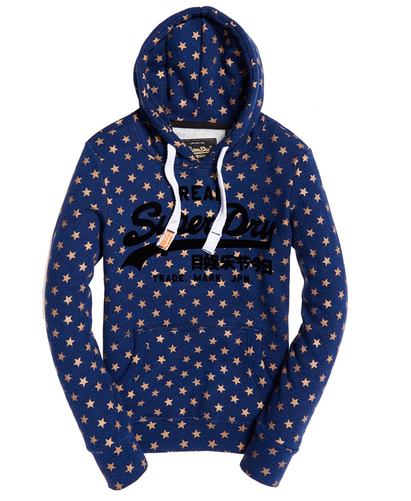 Superdry Vintage Logo Star Hoodie mit durchgehendem Stern Superdry Vintage Logo Star Hoodie mit durchgehendem Stern