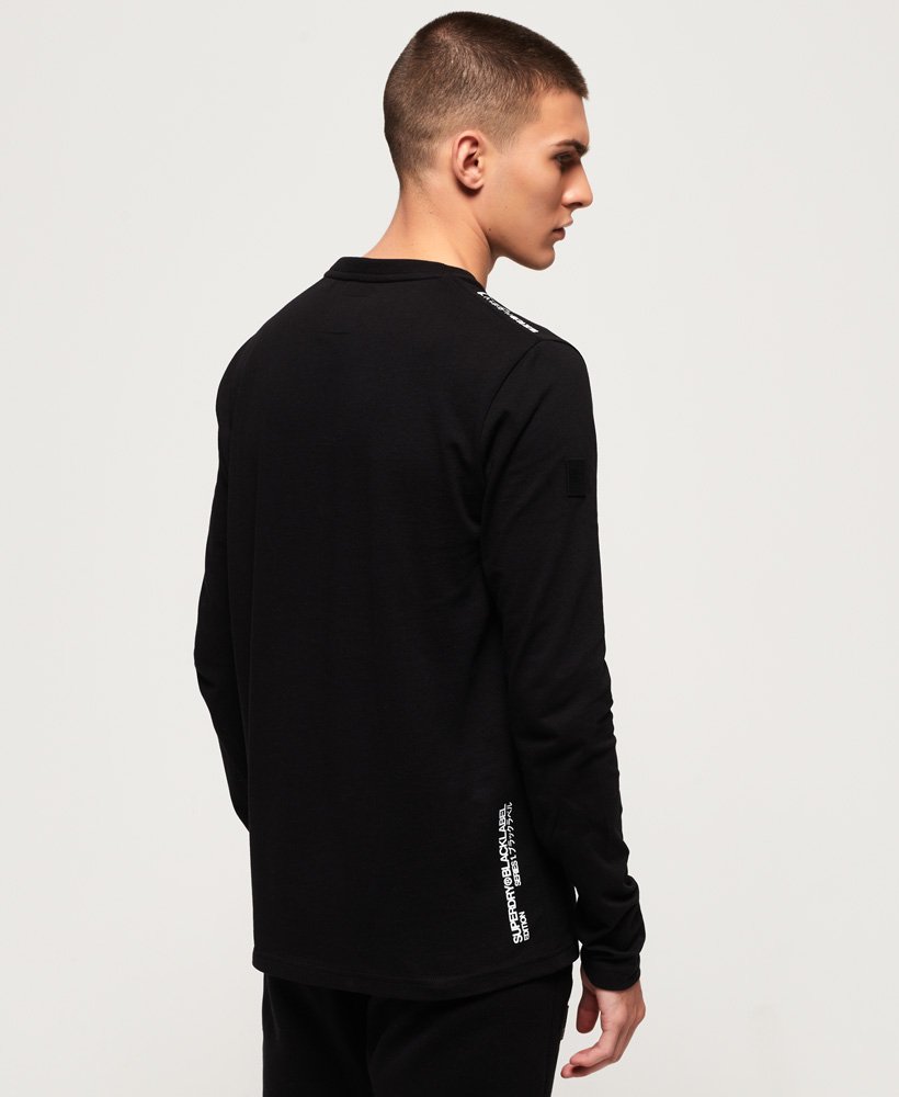Men's - Black Label Edition Long Sleeve T-Shirt in Black | Superdry UK