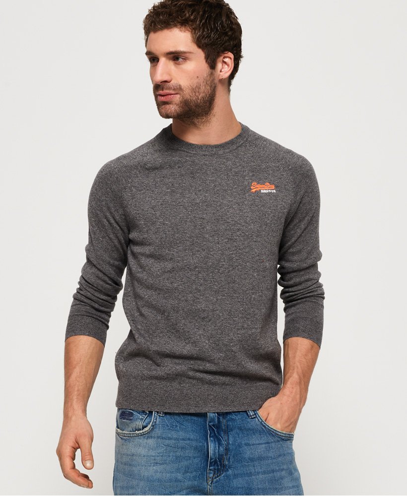Superdry Orange Label Cotton Crew Jumper - Men's Mens Sweaters