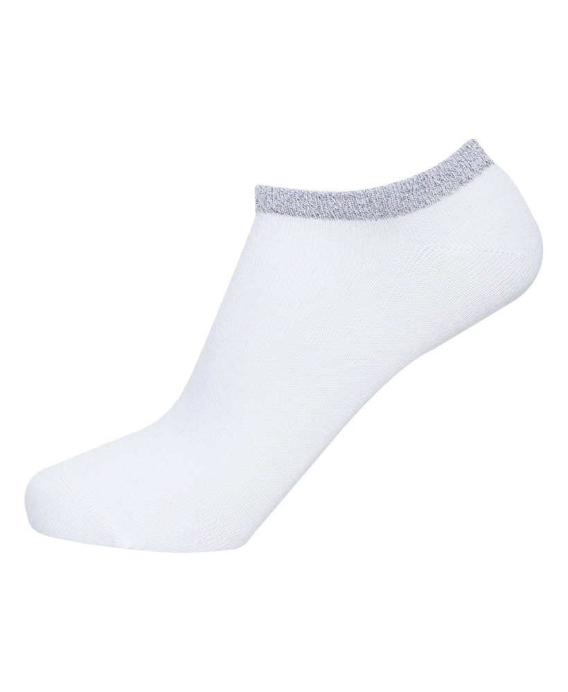 Womens - Glitter Sparkle Trainer Socks 