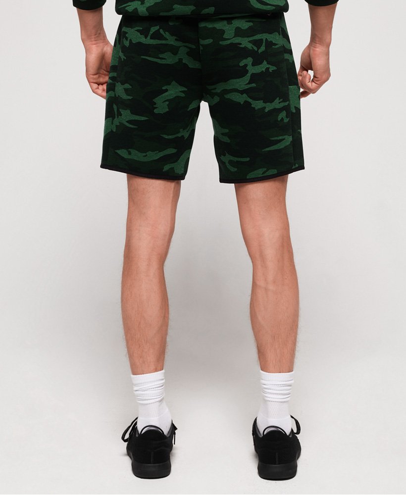 Mens - Gym Tech Stretch Shorts in Forest Camo | Superdry