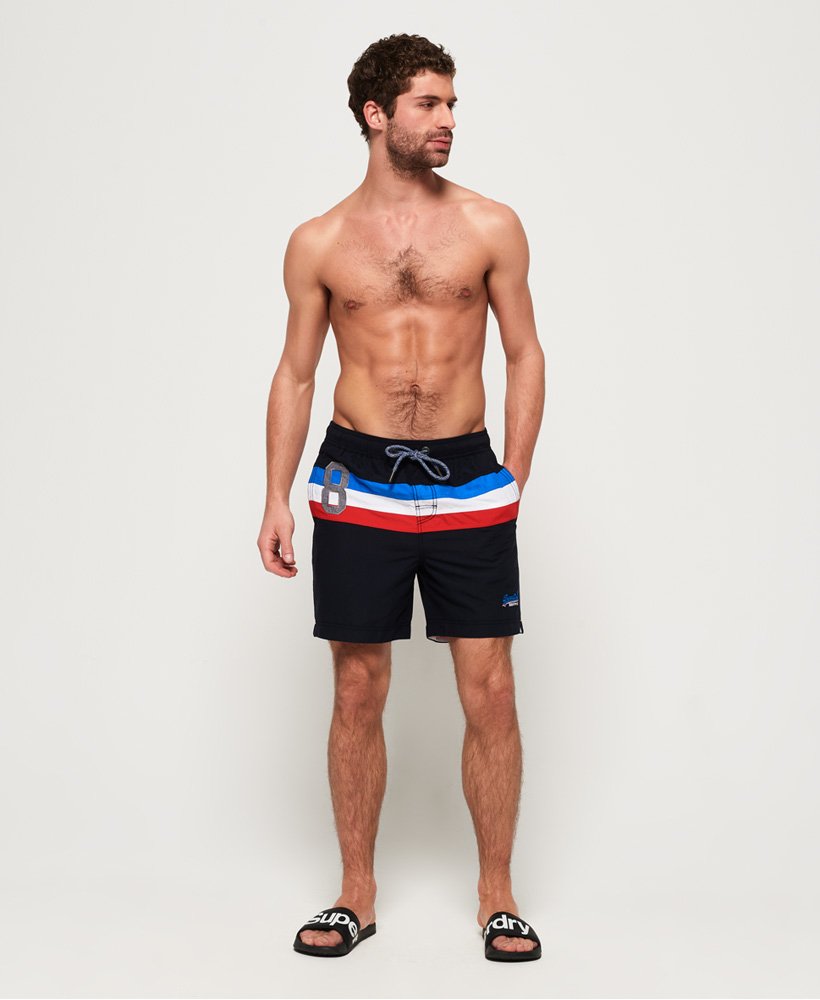 Superdry Waterpolo Stripe Swim Shorts - Mens Mens Swim-shorts