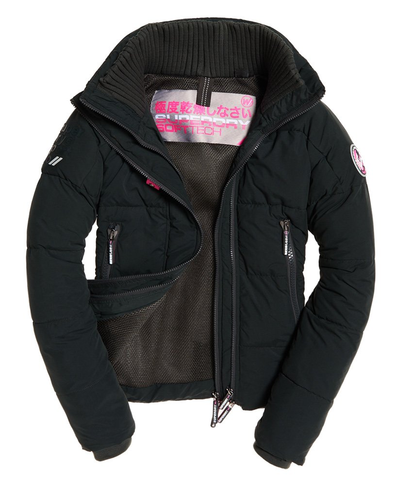 Womens - Soft Tech SD-Windcheater Jacket in Soft Black | Superdry UK