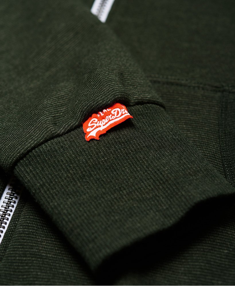 Mens - Orange Label Zip Hoodie in Green | Superdry