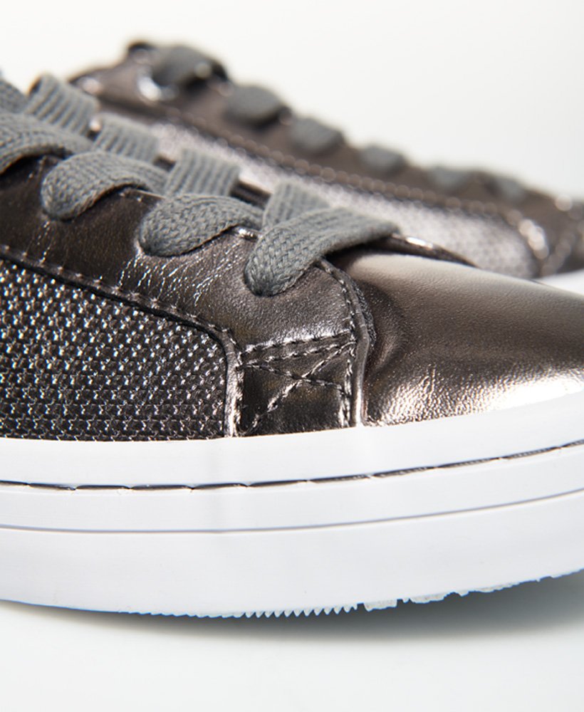 superdry silver glitter low pro sneaker
