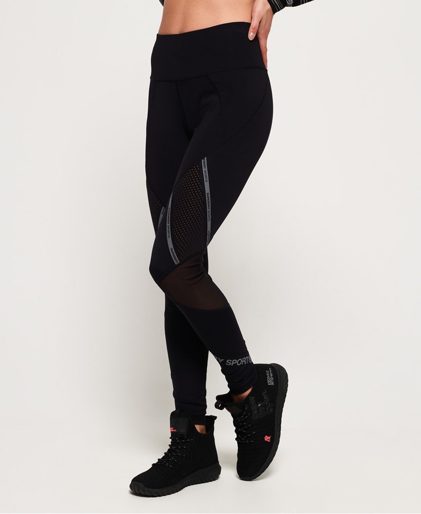 Front Mesh Panel Legging in Charcoal – AMAIA