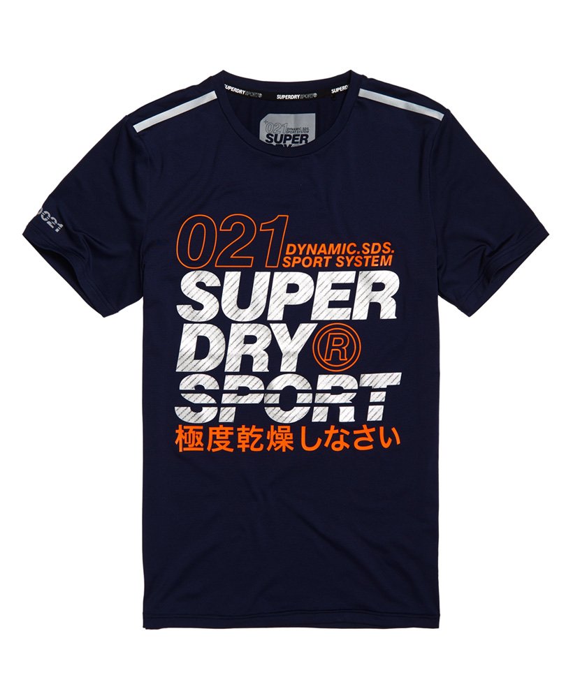 Mens - Active Graphic T-Shirt in Navy | Superdry UK