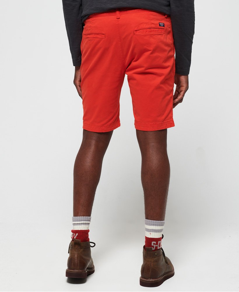 Mens International Slim Chino Shorts in Moorside Orange Superdry