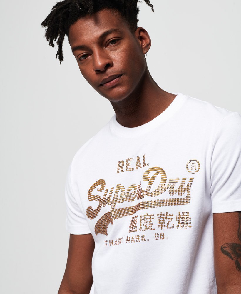 Mens - Vintage Logo CNY T-Shirt in White | Superdry UK