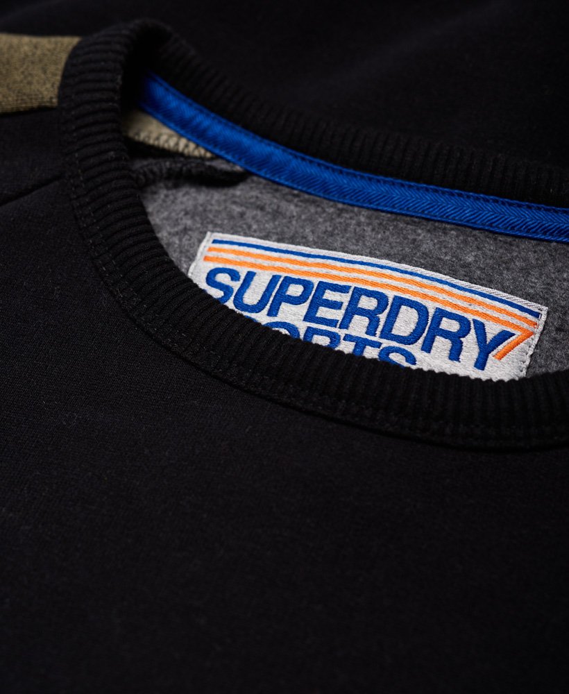 Mens - Trophy Camo Splat Crew Sweatshirt in Black | Superdry UK