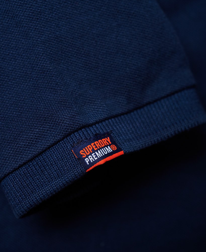 Mens - Vintage Destroyed Polo Shirt in Beach Navy Marl | Superdry
