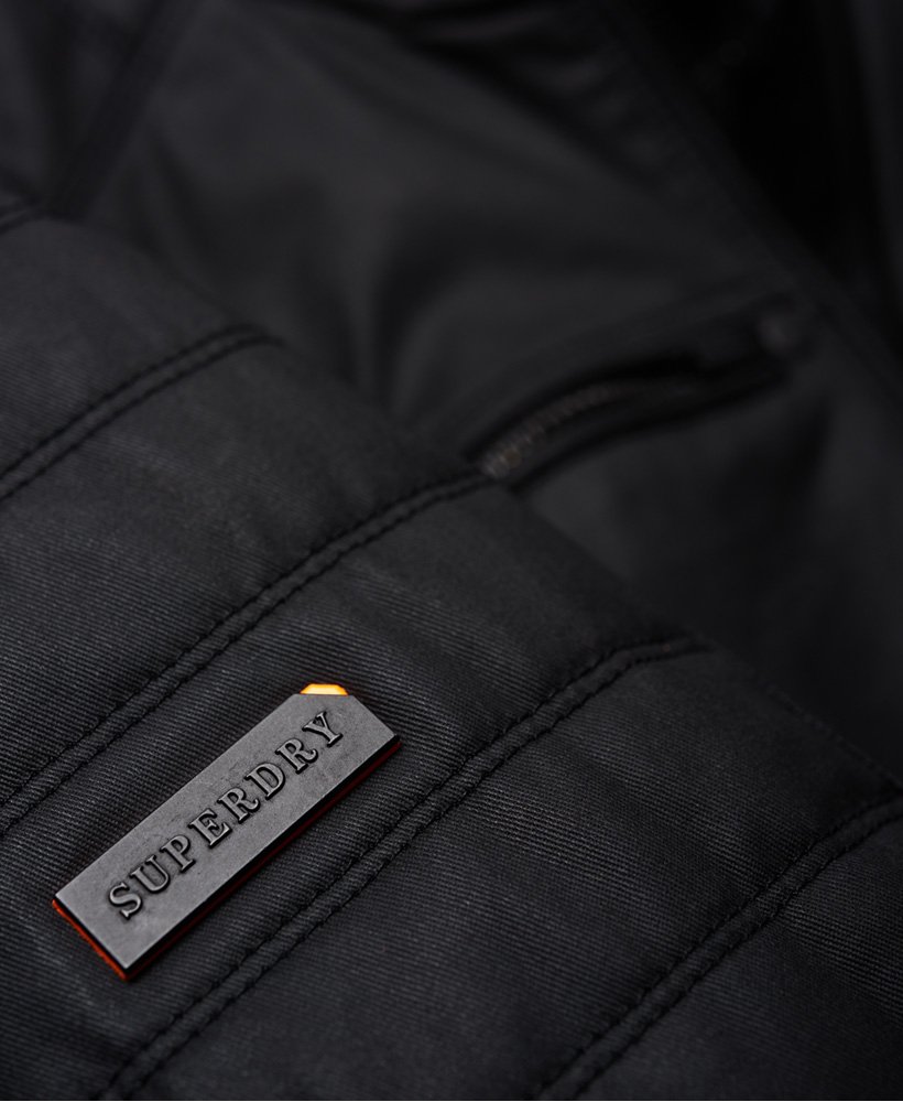 Mens - Carbon Biker Jacket in Black | Superdry